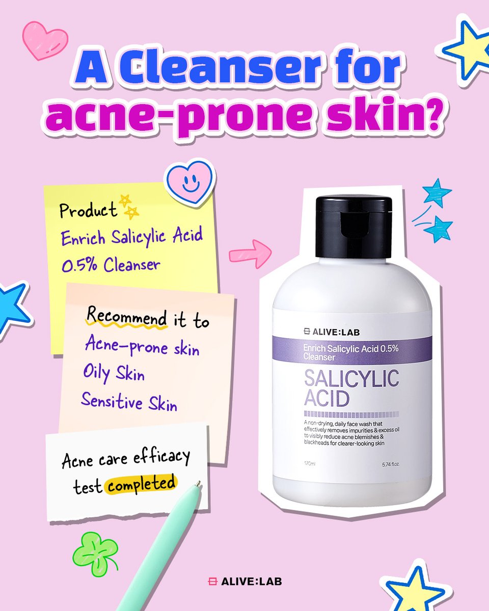 You can't just use any cleanser for acne-prone skin 🙈

The cleanser provides:
✅ Exfoliation
✅ Sebum removal
✅ Blackhead/whitehead care
✅ A soothing effect

Regain your skin confidence!

Available on🛒
linkon.id/alivelab_global

#alivelab #cleanser #kbeauty #koreanskincare