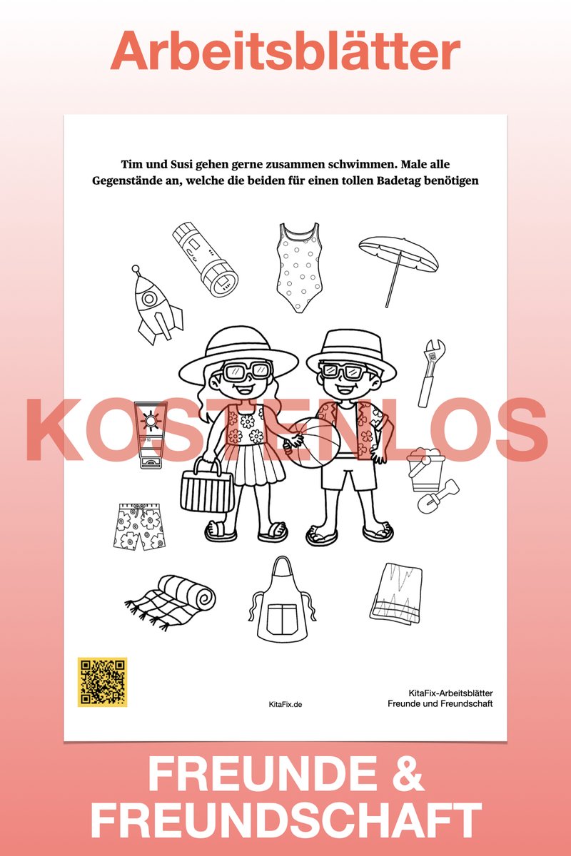 Freundschaft ist eine der grundlegendsten Erfahrungen, die ein Kind in seinem Leben machen kann. Sie ist ein unsichtbares Band, das Menschen verbindet und ihnen das Gefühl von Zugehörigkeit, Sicherheit und Vertrauen vermittelt.

KitaFix.de/kostenlos