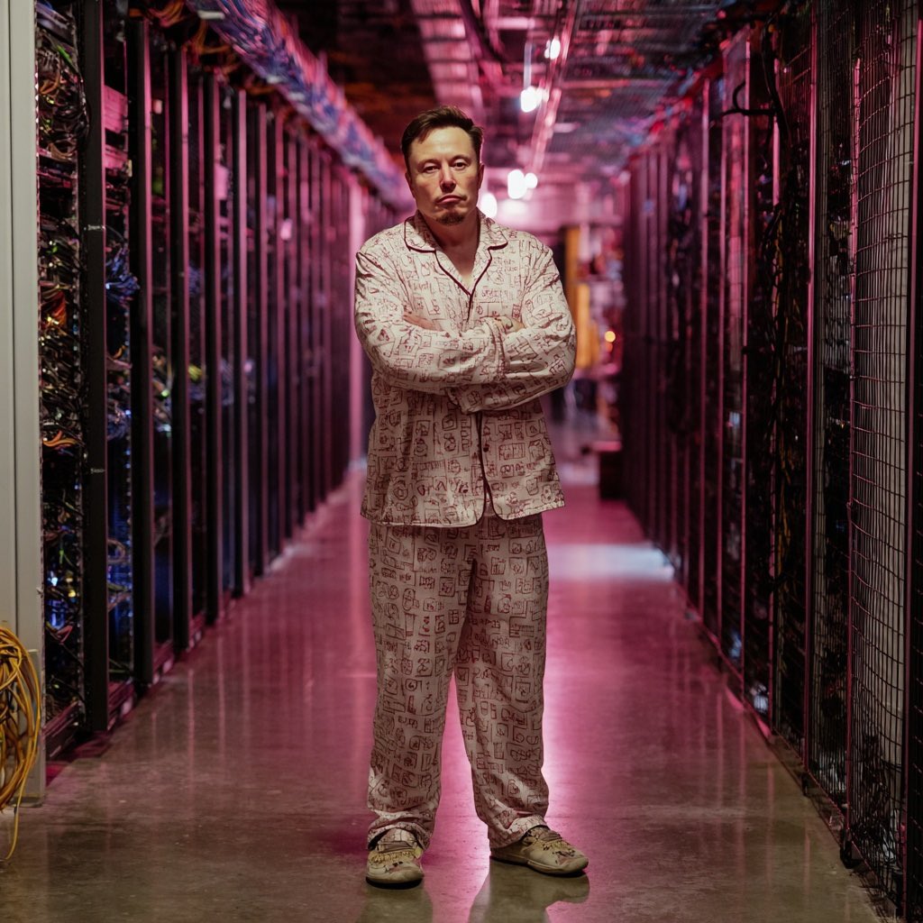 iamnot_elon's tweet image. About to fall asleep here on the floor of the X AI Memphis SUPERCLUSTER
Goodnight!