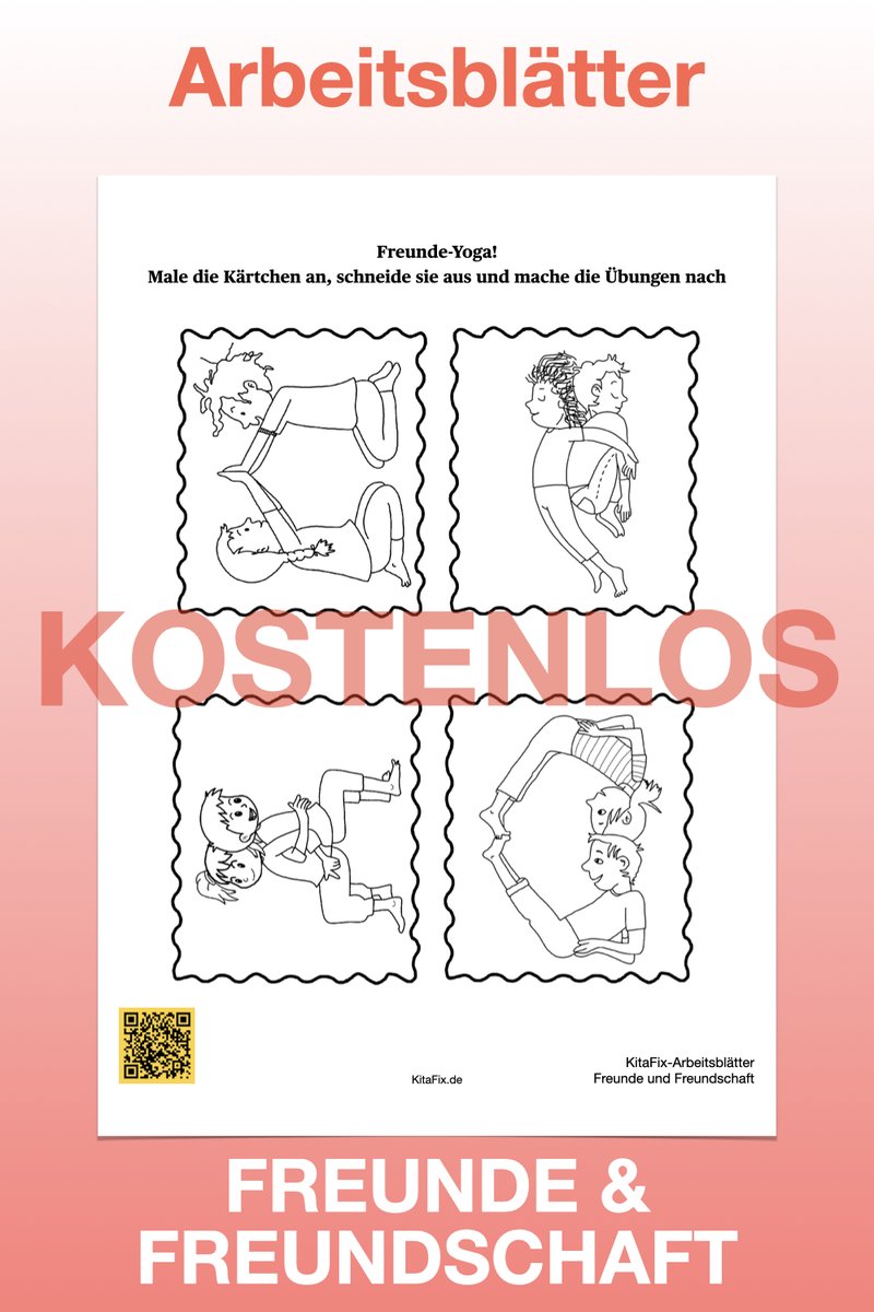 Freundschaft ist eine der grundlegendsten Erfahrungen, die ein Kind in seinem Leben machen kann. Sie ist ein unsichtbares Band, das Menschen verbindet und ihnen das Gefühl von Zugehörigkeit, Sicherheit und Vertrauen vermittelt.

KitaFix.de/kostenlos