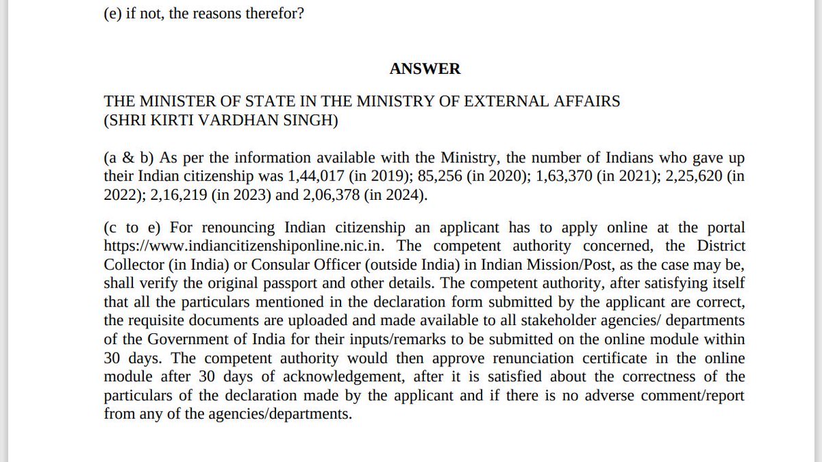 san_x_m's tweet image. 2,06,378 Indians gave up Indian citizenship in 2024. Nothing surprising, considering the way India is pushing laws and policies that harass men in every possible way.
People are choosing to move away for a better and more comfortable life.