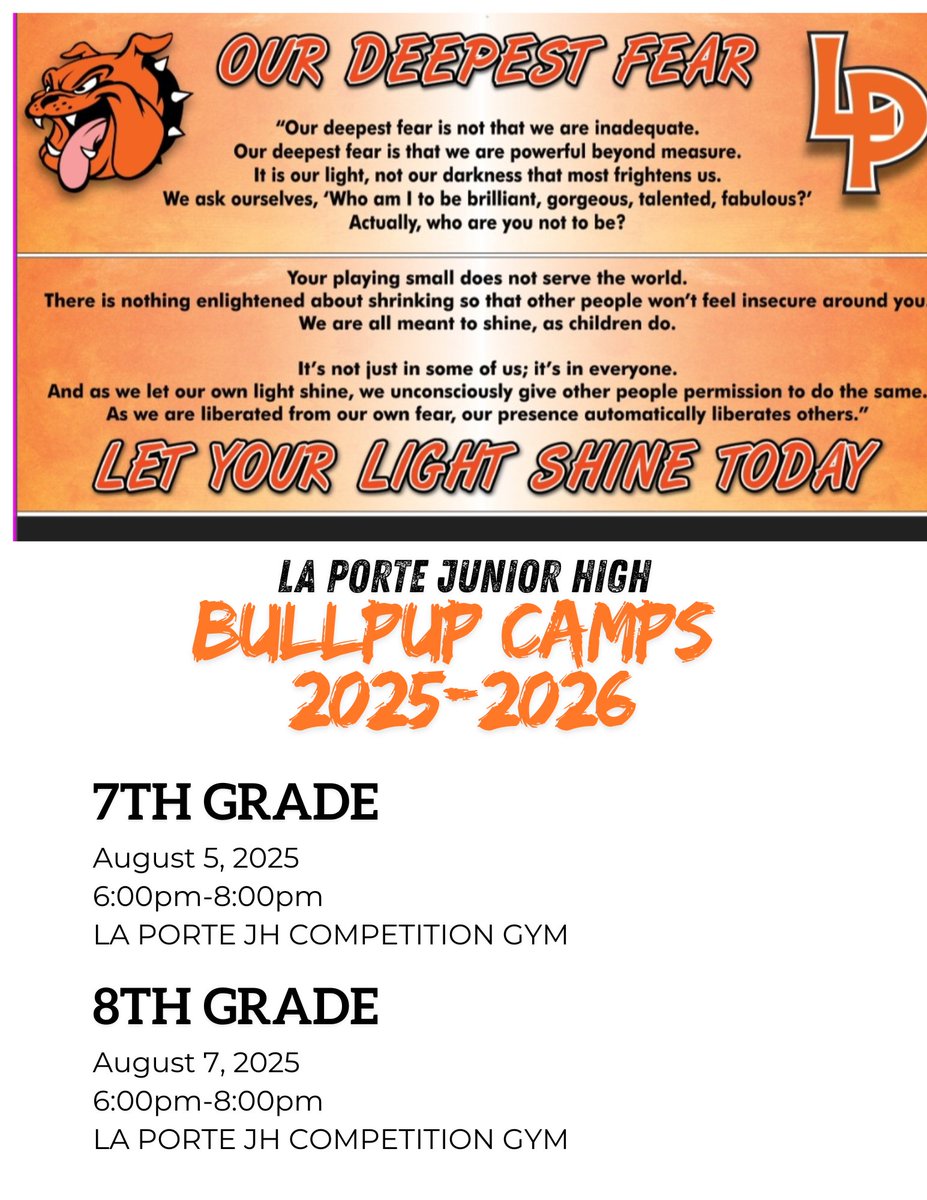 Coach Mac (@lpbigmac) on Twitter photo The 25-26 <a href="/Lpjhbullpups/">LPJHBullPupNation</a> CHANGEMAKER journey for our students begins..............LET YOUR LIGHT SHINEπ―π§‘ #chooselp #LPLegacy #changemakers #BestNeverRest The 25-26 <a href="/Lpjhbullpups/">LPJHBullPupNation</a> CHANGEMAKER journey for our students begins..............LET YOUR LIGHT SHINEπ―π§‘ #chooselp #LPLegacy #changemakers #BestNeverRest