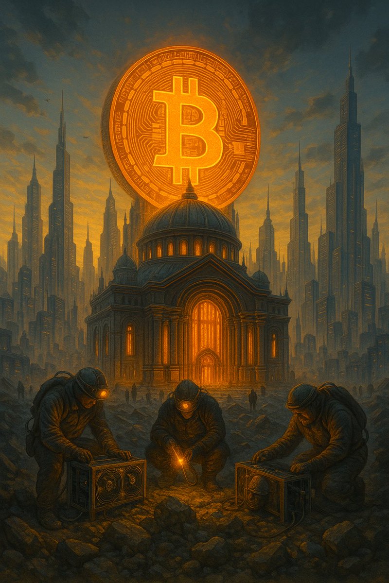 Scavacini777's tweet image. The year is 2140;
No new Bitcoin left to mine.
Miners still mining,
Because securing truth is worth more than printing unbacked lies.