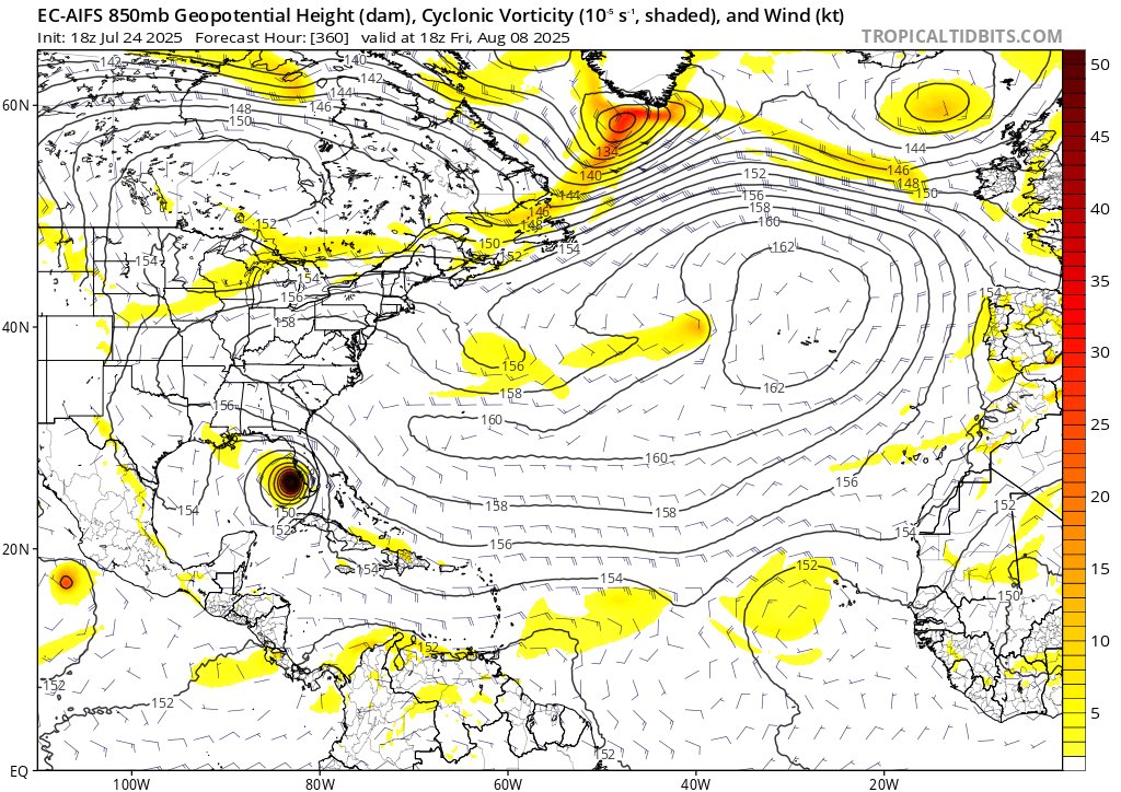 Weatherunited1's tweet image. I don’t know how much trust I could put into the AI model right now.
#tropicalwx #tropics #hurricaneseason