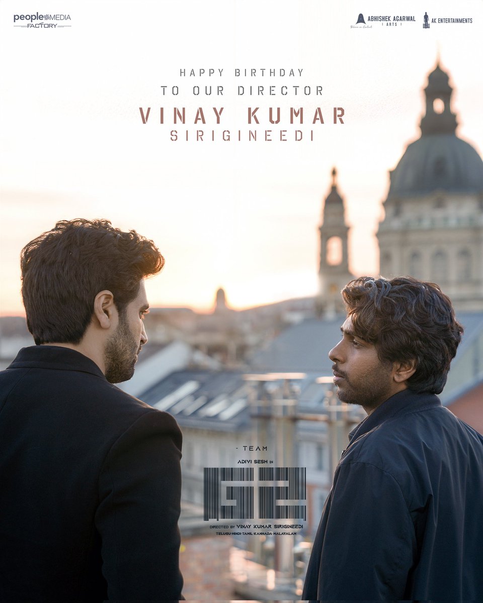 AAArtsOfficial's tweet image. The architect of the action-packed world 💥💥
Team #G2 wishes its Director @vinaykumar7121 a very Happy Birthday ✨
#G2ThunderGlimpse coming your way this August ❤🔥
#Goodachari2
@AdiviSesh @iWamiqaGabbi @emraanhashmi @vinaykumar7121 @AbhishekOfficl @peoplemediafcy…