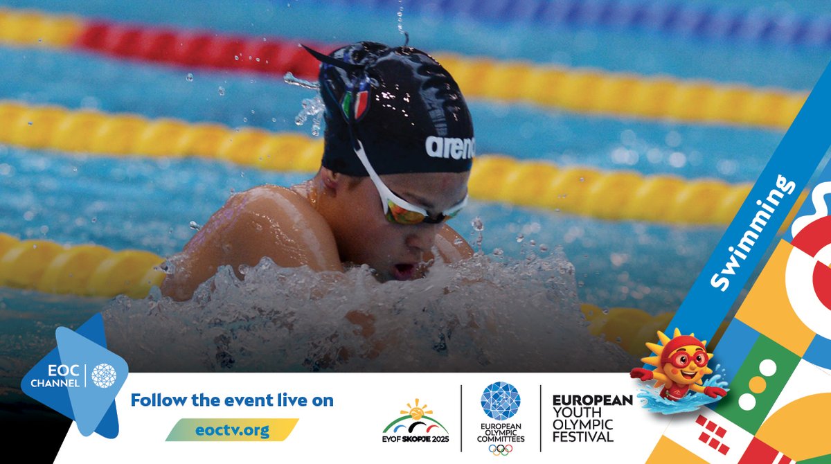 The energy doesn’t stop at #EYOFSkopje2025 🇲🇰!

Competing today:
🏓 Table Tennis,🥋 Taekwondo, 🏊 Swimming.

Inspiring the next generation!💪
📺 Watch all events LIVE and on-demand
🔗EOCTV.org
🌐 Full  Streaming schedule: eurolympic.org