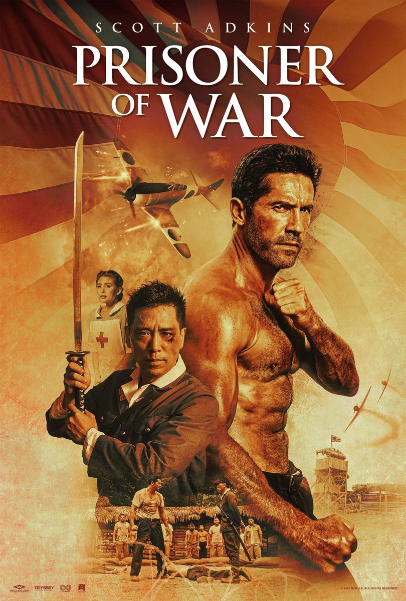 MovieCoverage_'s tweet image. First poster for Louis Mandylor’s ‘PRISONER OF WAR’ starring Scott Adkins.
In select theaters and on VOD September 19.