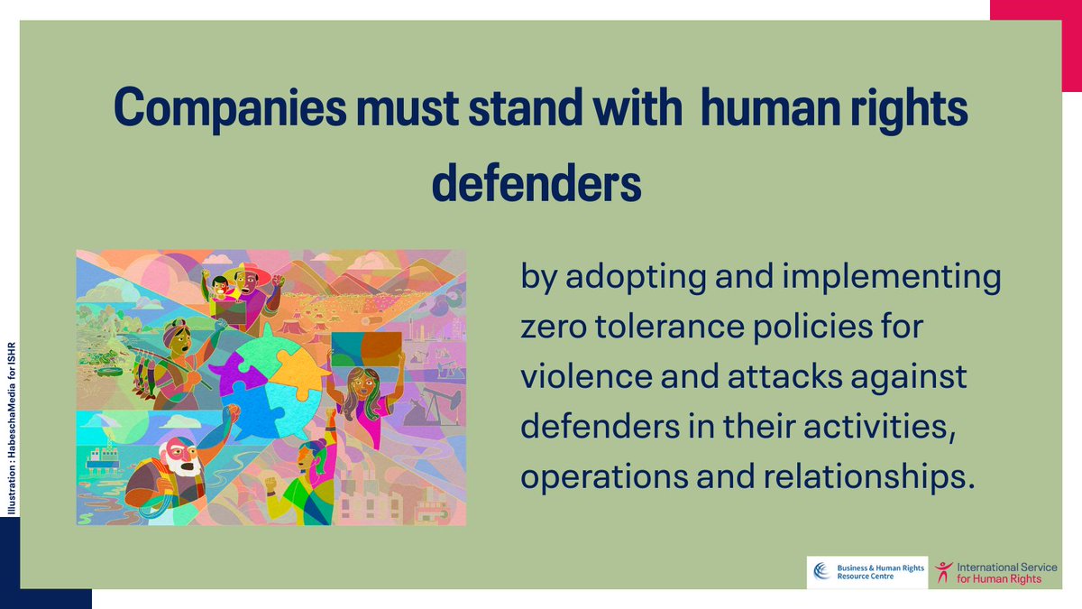 ISHRglobal's tweet image. How can States and companies better protect human rights defenders' work? 🧐 Check out some of the key actions from our latest report with @BHRRC: 'Business frameworks and actions to support human rights defenders.'
╰┈➤ Download our retrospective to learn more:…