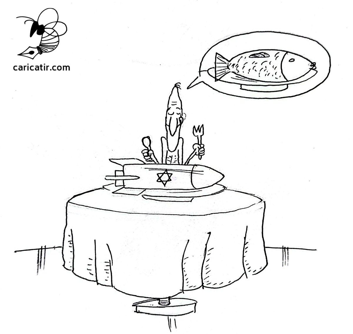 caricatiz's tweet image. The genocidal government of Israel is starving Palestinians in Gaza and feeding them with missiles. This has to STOP NOW!