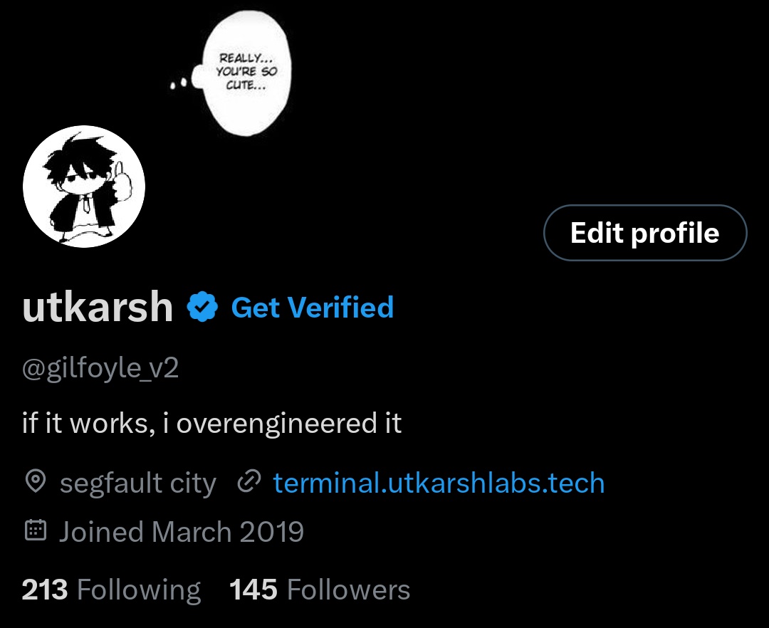 gilfoyle_v2's tweet image. let’s go from 145 to... idk, sky? space? a bunker in the woods with 10k of you?
don’t ask why I need followers. maybe I’m starting a cult. maybe I’m just bored.
either way — you in or you out?