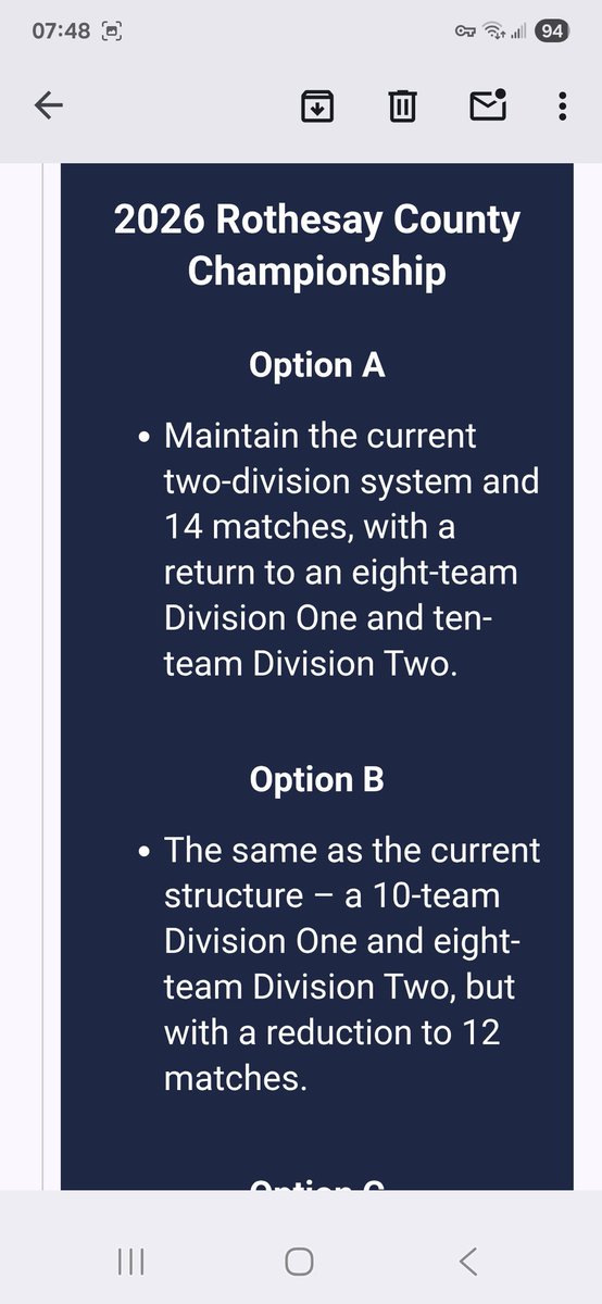 Kent will not support a reduction to the county championship.

Lancashire members will notice that there were 4 options discussed with Kent members.

There are now 6 counties opposed to a reduction in the county championship. One more county and the reduction cannot proceed