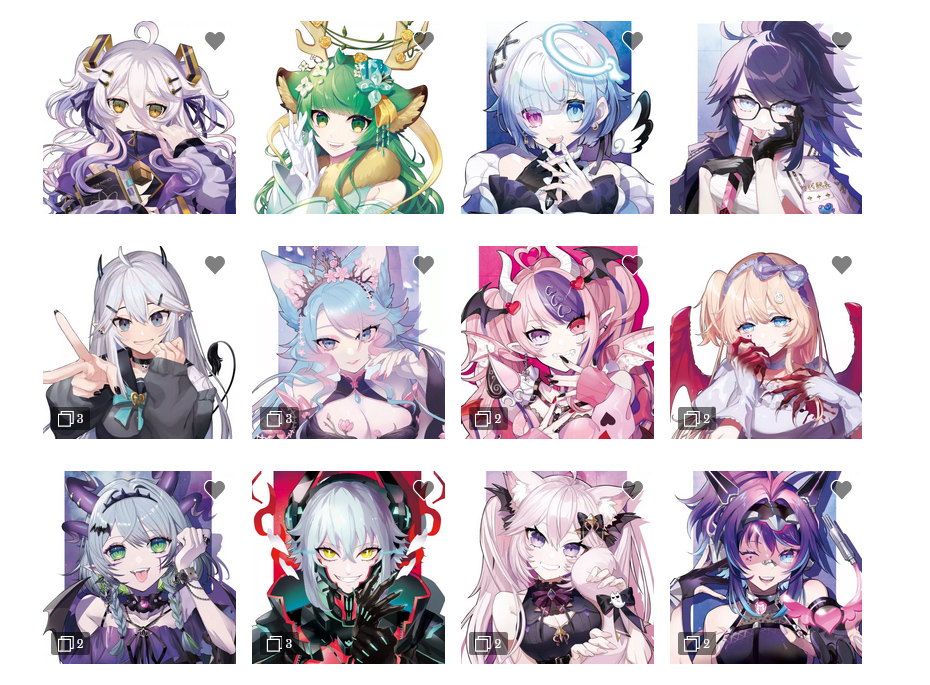 元VShojoの方々の公式イラスト、モデルが変わるごとに沢山描いていました。
ポートフォリオにまとめたので、好きな人は見てください。
ありがとうございました…!!