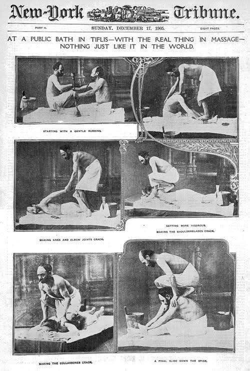 Illustrated supplement to the New-York Tribune with photographs by Dmitry Yermakov taken in the public baths of Tiflis. December 17, 1905.