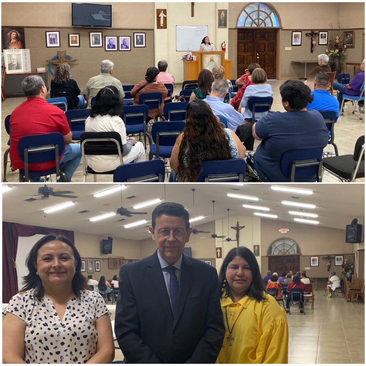 Consulmex Laredo (@consulmexlaredo) on Twitter photo Los Cónsules <a href="/jcmendoza2011/">Juan Carlos Mendoza</a> y Alicia Palacios ofrecieron charla sobre #ConocetusDerechos y servicios consulares a 38 personas en centro comunitario de la parroquia San Francisco Javier, en una actividad organizada por nuestra Enlace Consular Comunitaria, Macarena Valdez. <a href="/SRE_mx/">Relaciones Exteriores</a> Los Cónsules <a href="/jcmendoza2011/">Juan Carlos Mendoza</a> y Alicia Palacios ofrecieron charla sobre #ConocetusDerechos y servicios consulares a 38 personas en centro comunitario de la parroquia San Francisco Javier, en una actividad organizada por nuestra Enlace Consular Comunitaria, Macarena Valdez. <a href="/SRE_mx/">Relaciones Exteriores</a>