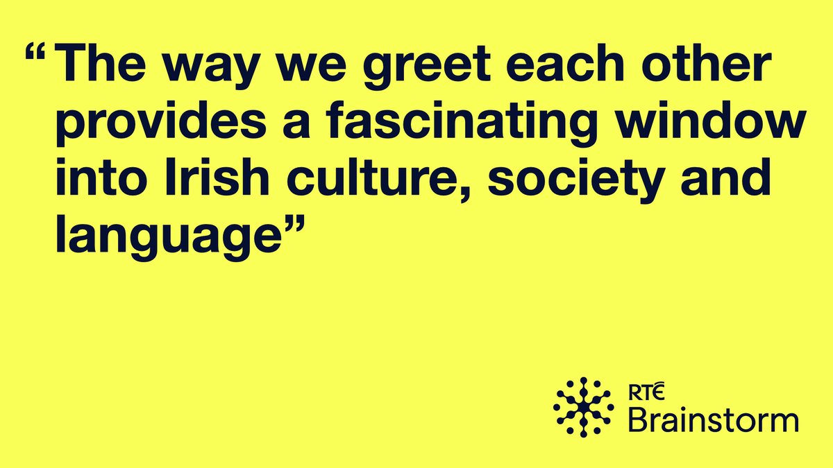 RTÉ Brainstorm (@rtebrainstorm) on Twitter photo 'Howya lads': how we greet our friends & acquaintances. New #RTEBrainstorm podcast based on a piece by <a href="/WriteStuffChris/">Dr Chris Fitzgerald</a> <a href="/MICLimerick/">Mary Immaculate College (MIC)</a> & voiced by Niamh McManus - now available wherever you get your podcasts & at rte.ie/brainstorm/202… 'Howya lads': how we greet our friends & acquaintances. New #RTEBrainstorm podcast based on a piece by <a href="/WriteStuffChris/">Dr Chris Fitzgerald</a> <a href="/MICLimerick/">Mary Immaculate College (MIC)</a> & voiced by Niamh McManus - now available wherever you get your podcasts & at rte.ie/brainstorm/202…