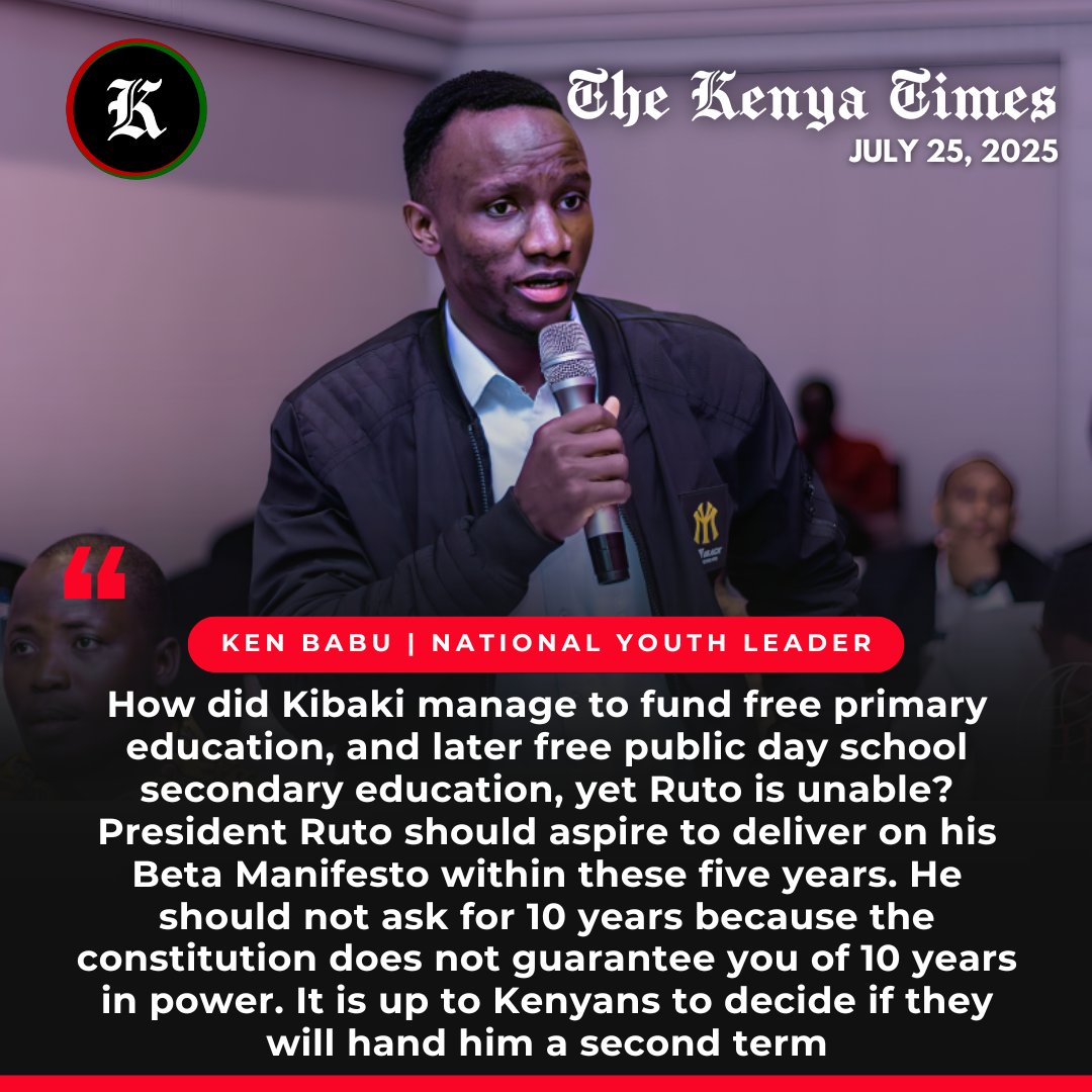 Hon. Christian Mackenzie_ (Team Babu Owino) (@chriskhalito) on Twitter photo Correct <a href="/thiskenbabu/">Sen.Ken Babu,Hsc</a> ✅
How did kibaki manage?
Ruto is a failure!
I want to ask <a href="/WilliamsRuto/">William Samoei Ruto, PhD</a>, is affordable houses important than education?
Who told you our school going children shelters understand the bridge?
Is church important than education?
You have failed!!! Correct <a href="/thiskenbabu/">Sen.Ken Babu,Hsc</a> ✅
How did kibaki manage?
Ruto is a failure!
I want to ask <a href="/WilliamsRuto/">William Samoei Ruto, PhD</a>, is affordable houses important than education?
Who told you our school going children shelters understand the bridge?
Is church important than education?
You have failed!!!