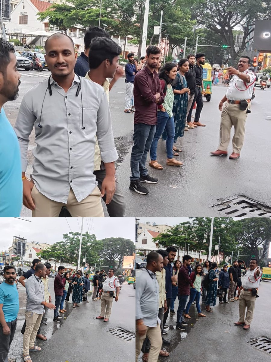 ಅಶೋಕ ನಗರ ಸಂಚಾರ ಪೊಲೀಸ್ ಠಾಣಾ ವ್ಯಾಪ್ತಿಯ ಒಪೆರಾ ಜಂಕ್ಷನ್ ನಲ್ಲಿ ASI-2 ಮಹೇಶ್ ರವರು ಪಾದಾಚಾರಿಗಳಿಗೆ ರಸ್ತೆ ಸುರಕ್ಷತೆ, ರಸ್ತೆ ದಾಟುವಾಗ ಅನುಸರಿಸುವ ಕ್ರಮದ ಬಗ್ಗೆ ಅರಿವು ಮೂಡಿಸಲಾಯಿತು.