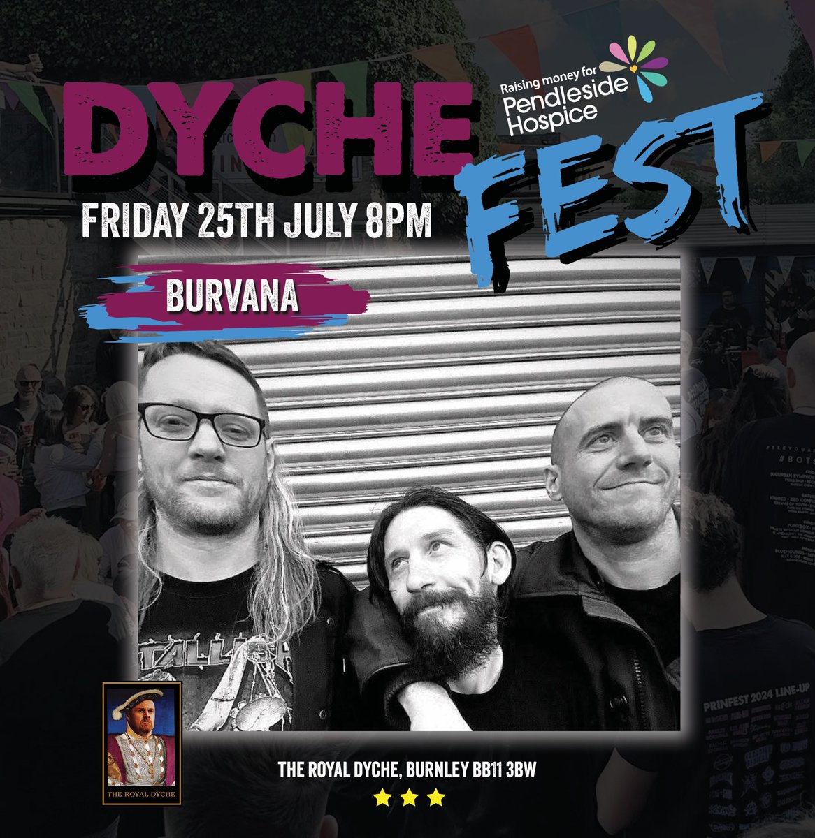The Royal Dyche (@theroyaldyche) on Twitter photo ๐ฅ ๐๐ฌ๐๐๐๐๐๐ฆ๐ง ๐ฎ๐ฌ๐ฎ๐ฑ ๐ฅ
TODAYโS MAIN STAGE
3:30pm Innit Fun
5pm Billy & The Biscuit Brothers
6:30pm The Antics
8pm Burvana
9:30pm Three Phase
A free music event for our community, raising money for <a href="/PendlesideHosp/">Pendleside Hospice</a> ๐
Afterparty @ The Big Window - See you there! ๐ป ๐ฅ ๐๐ฌ๐๐๐๐๐๐ฆ๐ง ๐ฎ๐ฌ๐ฎ๐ฑ ๐ฅ
TODAYโS MAIN STAGE
3:30pm Innit Fun
5pm Billy & The Biscuit Brothers
6:30pm The Antics
8pm Burvana
9:30pm Three Phase
A free music event for our community, raising money for <a href="/PendlesideHosp/">Pendleside Hospice</a> ๐
Afterparty @ The Big Window - See you there! ๐ป