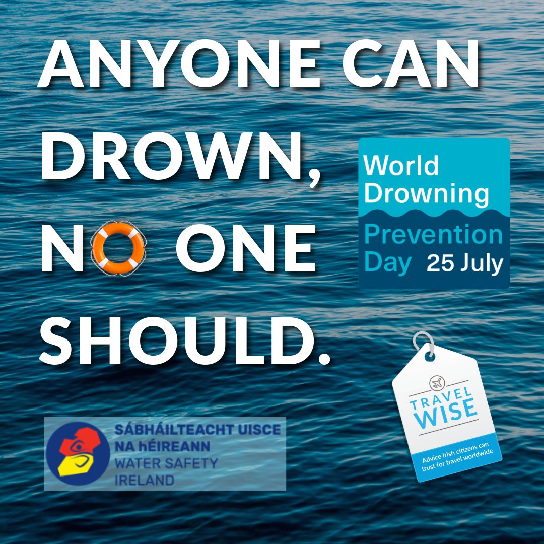This #drowningprevention day we encourage everyone to make safer choices around water. Check weather and tides before heading out, always swim within your depth, and ensure children have constant uninterrupted supervision.

Find out more at watersafety.ie

#travelwise