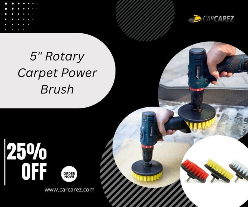 carcarez_usa's tweet image. 🌀 Scrub Smarter — Not Harder
5” Heavy Duty Carpet Power Brush Drill Attachment
Let’s face it — carpet stains don’t come out with wishful thinking and elbow grease alone. And when it’s your vehicle’s interior, there’s no room for “almost clean.”
#CarCarez #DetailingTools