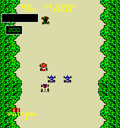 sir_top_and_hat's tweet image. Burnin’ Rubber on #dataEast Super pocket #arcade it's an overhead-view vehicular combat game where the goal is to drive to the end of a course while knocking enemy vehicles into the sides of the track & jumping over large obstacles like bodies of water. #evercade compatible 👾🕹
