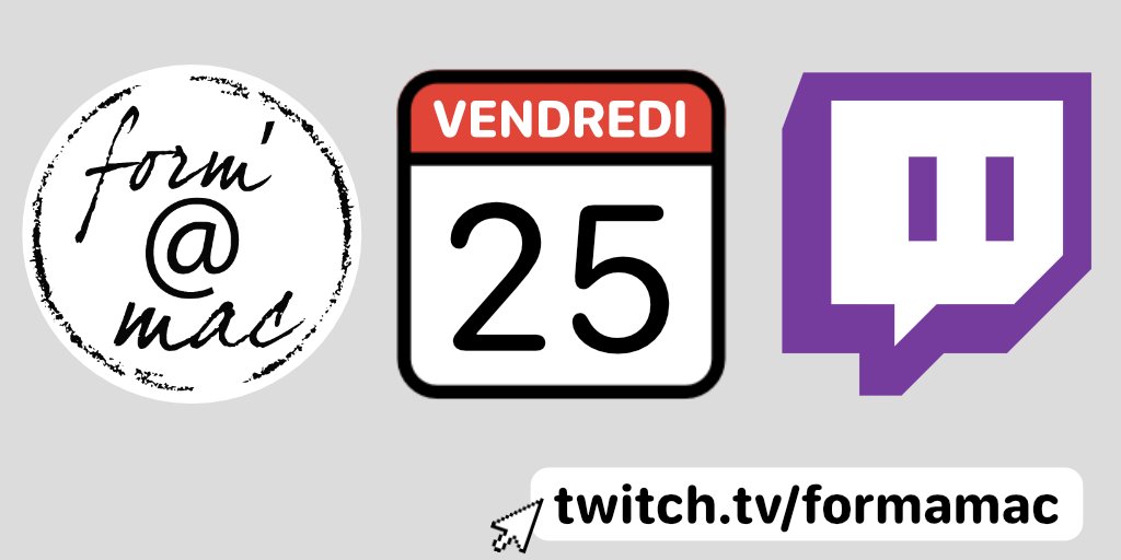 formamac's tweet image. LIVE ON 🔴
C'est le retour de "Programmation libre" sur la chaîne Twitch formamac 😉
Aujourd'hui : Codédex, op sur le jeu mobile Doomsday: Last Survivors et game jam 😊
#twitchstreamer @codedex_io @bluestacksinc @GBStudioDev @Twitch @TwitchFR