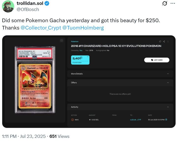 NEW: Solana apps bring Pokmon cards to Web3 with NFT gachas, FTX blocks Chinese creditors while they sell claims on Backpack, and more. Asia Express via Cointelegraph Magazine NEW: Solana apps bring Pokmon cards to Web3 with NFT gachas, FTX blocks Chinese creditors while they sell claims on Backpack, and more. Asia Express via Cointelegraph Magazine