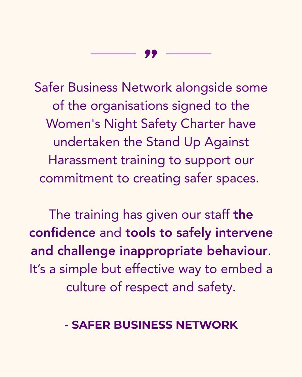 live_life_safe's tweet image. 76% of people in the UK have witnessed harassment in public spaces.
Want to make a difference? Learn how to intervene safely with our free, 30-minute bystander training. Sign up now ➡️ suzylamplugh.org/Pages/Events/C…