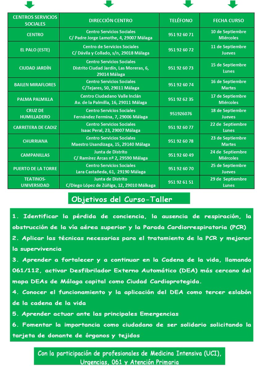 _ibima's tweet image. 🫀 En septiembre, ¡fórmate GRATIS en #SVB y uso del #DEA!
📍 11 cursos en distritos de Málaga
📅 Del 10 al 29 de septiembre
✉️ Inscripción: info@expaumi.org
🔗 Más info: expaumi.org
Por una #MálagaCiudadCardioprotegida 💓
@Expaumi_ @malaga