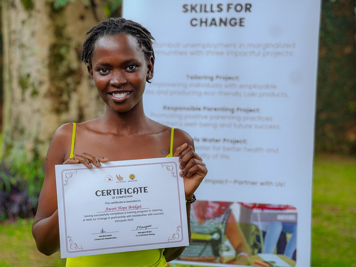 Einstein Rising (@einsteinrising) on Twitter photo A proud milestone for <a href="/Skills4ChangeUG/">Skills4ChangeUG</a>
We celebrated the #graduation of our first cohort of 2025, a bold, resilient group of young women who completed 6 months of hands-on training in #tailoring, #entrepreneurship, and self-empowerment.
From threading needles to cutting the A proud milestone for <a href="/Skills4ChangeUG/">Skills4ChangeUG</a>
We celebrated the #graduation of our first cohort of 2025, a bold, resilient group of young women who completed 6 months of hands-on training in #tailoring, #entrepreneurship, and self-empowerment.
From threading needles to cutting the