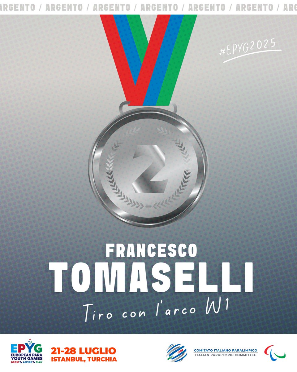 ✨ TOMASELLI D'ARGENTO!

Ancora una splendida notizia dagli EPYG2025, Francesco Tomaselli è ARGENTO nel #tiroconlarco W1.

👏 Applausi!!!