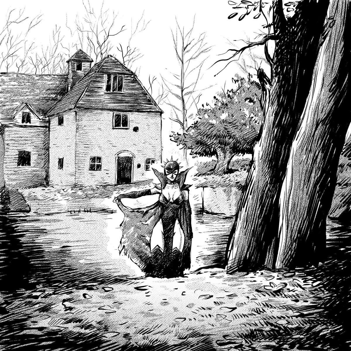 A piece for Drawn and Quartered Fan Edition today. Planned to draw F4 but Ozzy died a few days before, so I drew Malice with the background inspired by the first Black Sabbath album. 

#blacksabbath #ozzyosbourne #marvel #malice #fantasticfour #inkart #dnqfe