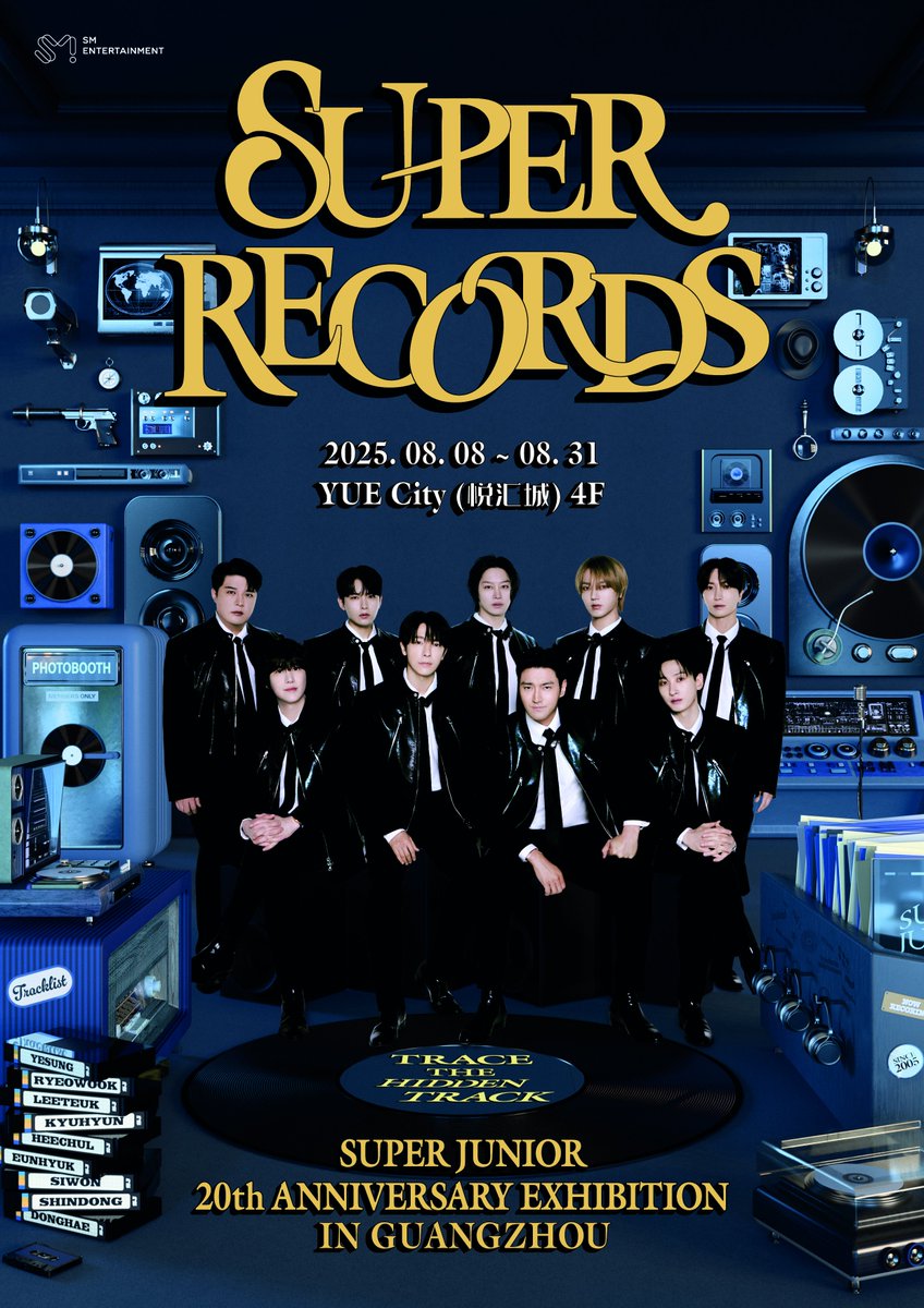 SJ_20th_SR's tweet photo. 🎫 [SUPER JUNIOR 20周年纪念 ‘SUPER RECORDS’ IN GUANGZHOU 开票攻略]
⠀
📍展览日程及地点
时间：2025. 08. 08(周五) ~ 2025. 08. 31(周日)
地点: YUE City (悦汇城) L4

📅 开票时间
1期开票时间: 2025年 8月 1日 中午12点
⠀
📍 购票平台
KACOKACO微信小程序
※ 购票二维码另行通知 

为E.L.F.准备的特别展览，呈现Super Junior 20年的旅程！
展览将在广州继续举办 💙

#SJ20th展览会 #SUPERJUNIOR #SUPER_RECORDS #SUPER_RECORDS_GUANGZHOU"