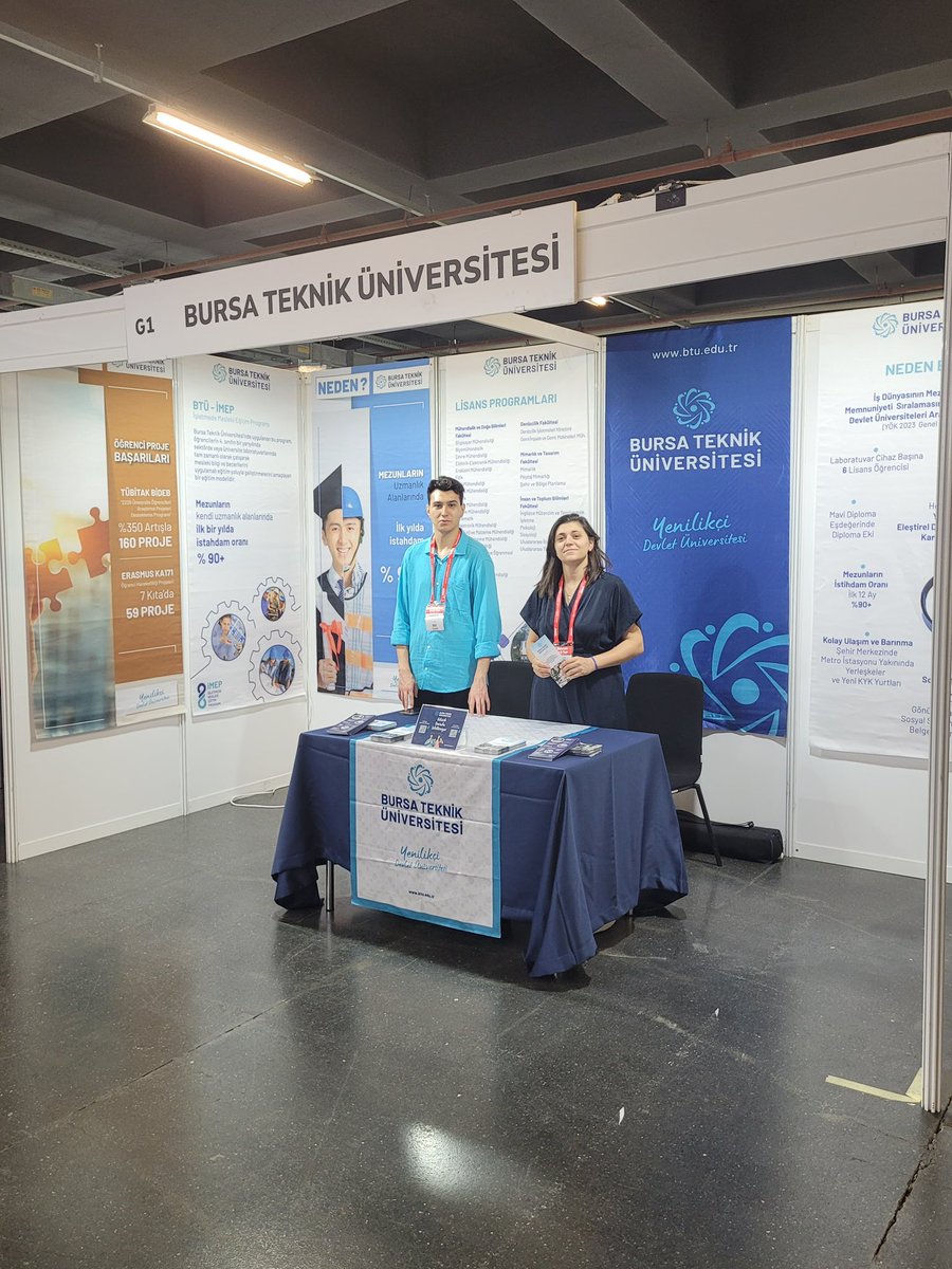 Bursa Teknik Üniversitesi olarak EKET İstanbul Üniversite Tercih Fuarı’ndayız.
Tercih sürecinizde aklınızdaki tüm soruları yanıtlamak için standımızda sizleri bekliyoruz.
📌25-26-27 Temmuz / 10.00-18.00
📍Lütfi Kırdar Kongre Merkezi