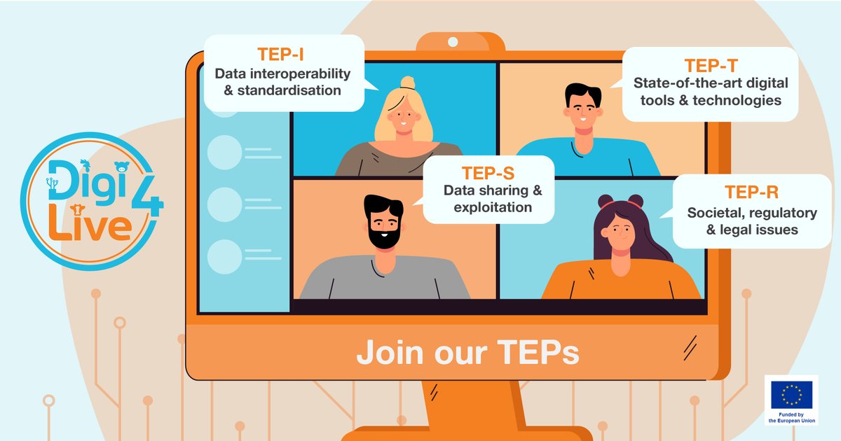 🐮 Help shape the future of #LivestockFarming in Europe!

Digi4Live is inviting experts in tech, policy &amp; farming to join its TEPs and improve the use of data and digital tools in livestock farming!

📩 Apply: form.jotform.com/250961882690063

#HorizonEurope #ResearchImpactEU