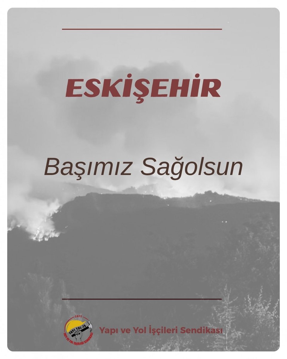 ▪️Eskişehir’de yaşanan felakette hayatını kaybeden tüm canlıların derin üzüntüsü içindeyiz. 

Yangınlarda, inşaatlarda, madenlerde, depremde ölmek kader değil emekçilere, halklara reva görülendir. 
Emekçiler örgütlenerek ve sınıf mücadelesini yükselterek bu felaketleri