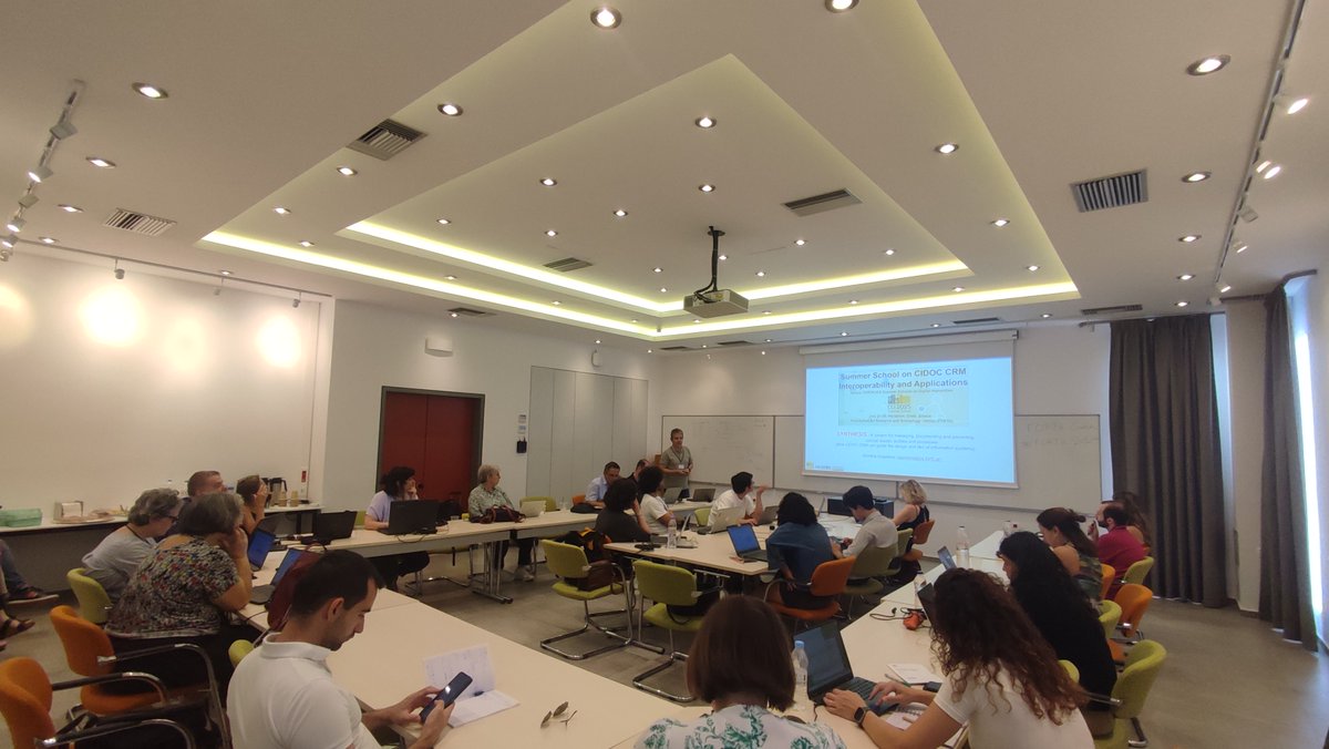 CCI_ICS_FORTH's tweet image. Course on "Synthesis (how CIDOC CRM can guide the creation of advanced information systems) and its application in National Projects", by Dimitris Angelakis. 5th-day, 2025 Summer School on CIDOC CRM Interoperability and Applications #CIDOC_CRM @ISL_ICS_FORTH #2025CCIsummerSchool