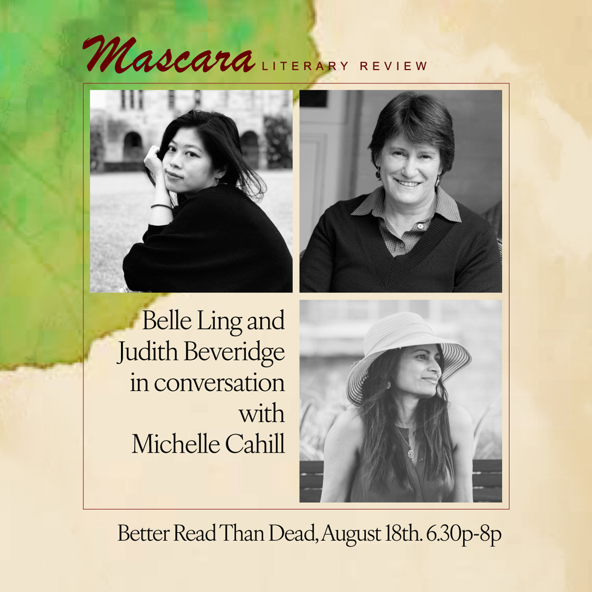 A free reading and conversation, for bookings:
tinyurl.com/mrynavm3