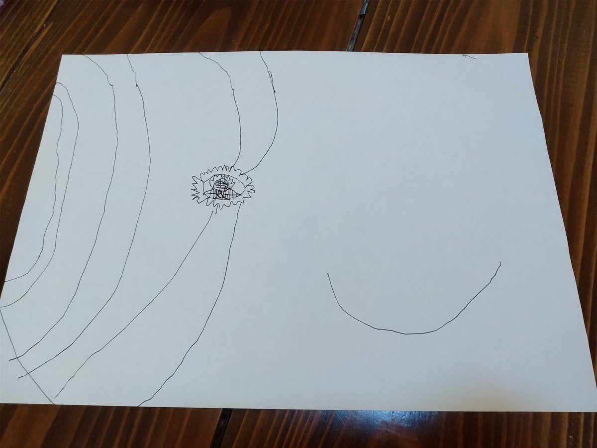 #鬼滅の刃無限城編第一章猗窩座再来 
#5歳児の絵