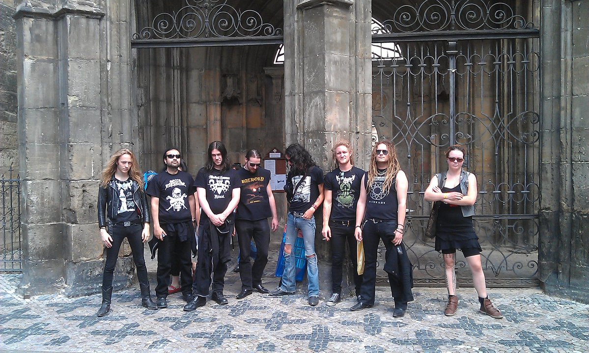 Some memory necromancy here. Negative Plane with Tribulation and road warrior Connie Cobra in Prague on the first NP European tour back in July 2011.

"...young and wild with so much to learn...!"