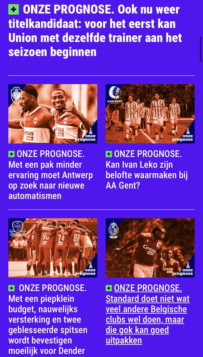 Seizoensprognoses, wie gaat waar eindigen: de grootste onzin van de zomer in de sportjournalistiek. 

Nog anderhalve maand transferperiode, op basis zinloze oefenmatchen (die de watcher vaak niet zag) zeggen wie waar eindigt. Het slaat helemaal nergens op.