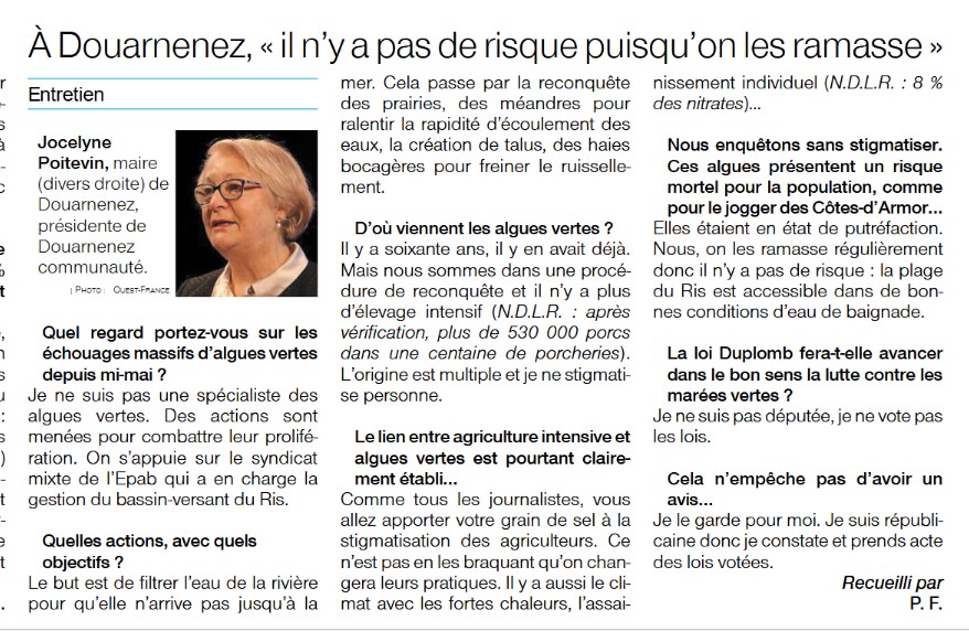 Ne pas compter sur la droite pour nous protéger !
#loiduplomb #loipoison #alguesvertes