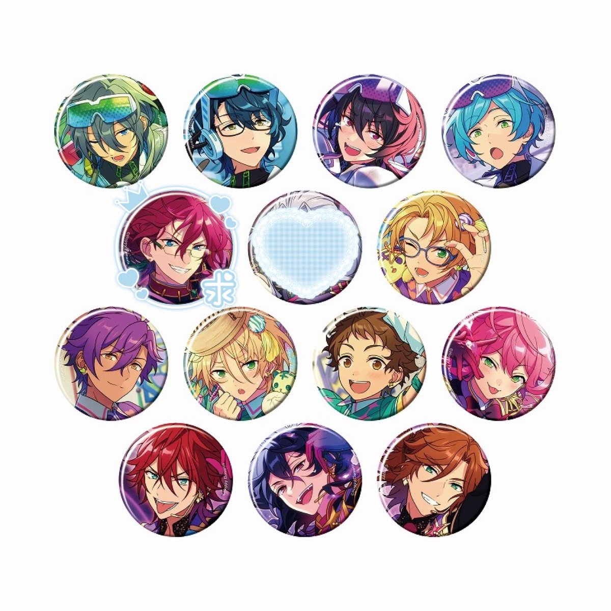 あんスタ コレクション缶バッジ Apr IDOL

譲：ニキ つむぎ 凛月 奏汰 真 アドニス 藍良 光 桃李 燐音 零 斑（各8点ずつ）

求：茨

郵送交換のみ、まとめての方優先です
検索からお気軽にお声かけください！