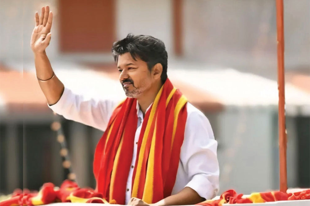 Openthemag's tweet image. While there may be little new to the existence of fan clubs such as @actorvijay’s, what’s certainly novel is his and their readiness to be mobilised into a political movement—a first since MGR, who, on the back of his fan following, founded AIADMK, a party that ensured his…
