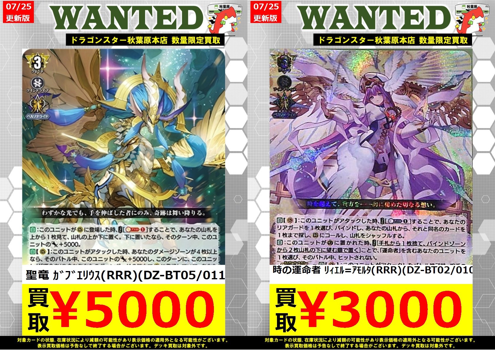 FFR 聖龍　ガブエリウス ヴァンガード　リィエル　アモルタ ヴァンガード ガブエリウス、リィエル・アモルタ ヴァンガード