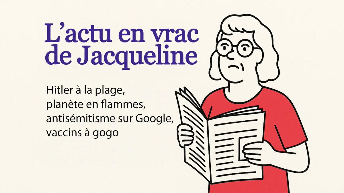 LeMediaEn442's tweet image. 📰L’actu en vrac de Jacqueline : Hitler à la plage, planète en flammes, antisémitisme sur Google, vaccins à gogo
lemediaen442.fr/lactu-en-vrac-…
Google est antisémite. Faites le test ! Tapez « quelle est la devise d’Israël ? » et il vous répondra : « Taux de change des euros en…