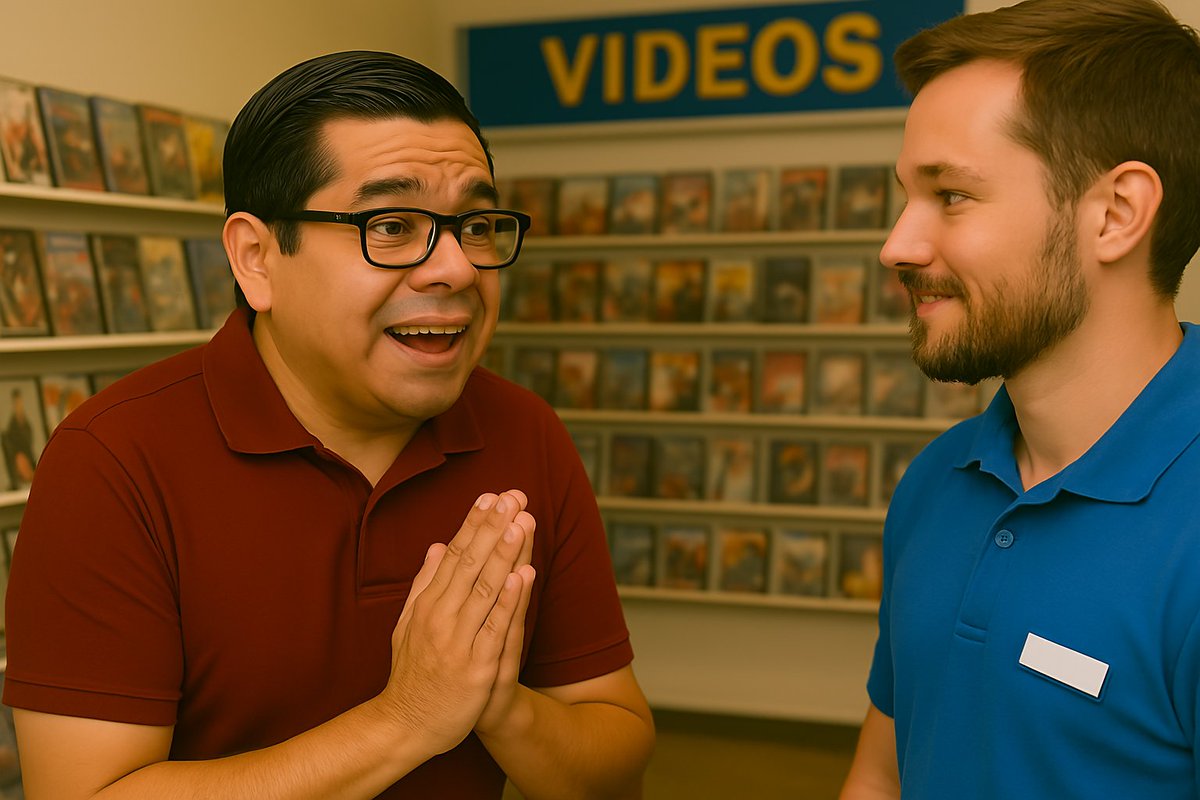 So I found a rare video store and asked if I could take out The Elephant Man.  He said it was too busy eating plants.