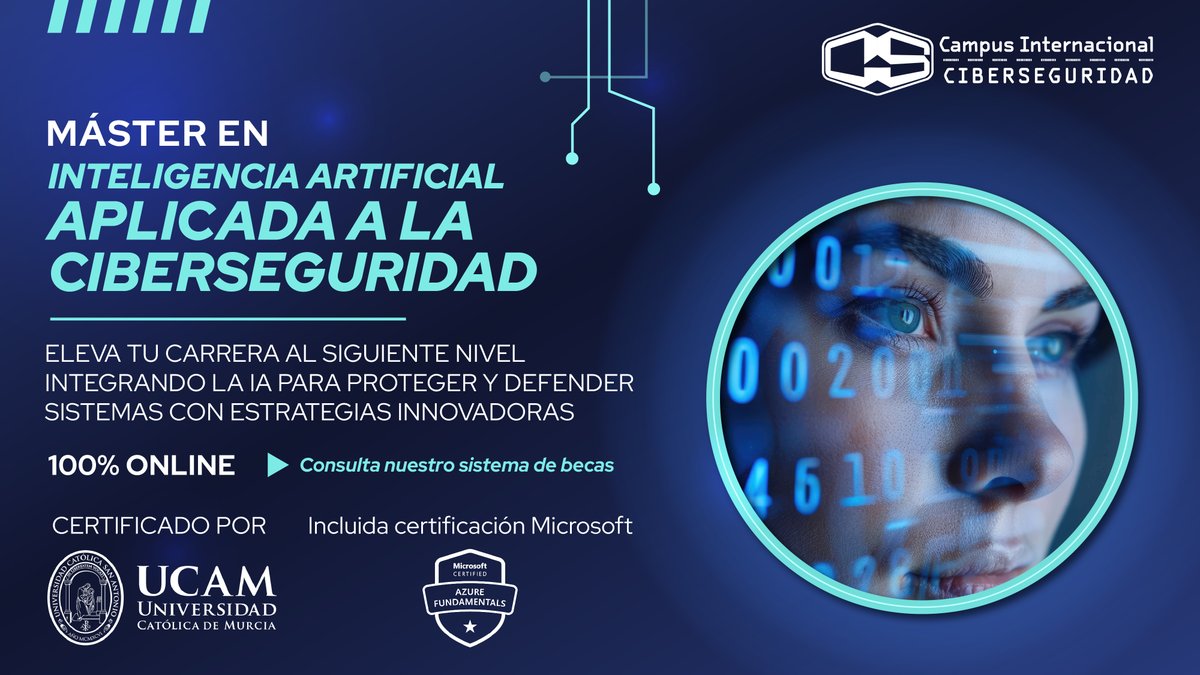 CampusCiberseg's tweet image. 💥¿Quieres despuntar en el mundo de la #Ciberseguridad de una vez por todas?💥
Conviértete en uno de los expertos mas demandados hoy dia con el Máster en #InteligenciaArtificial aplicada a la CS.
Si quieres estar a la vanguardia de la tecnología 👇
bit.ly/4bBc1DH