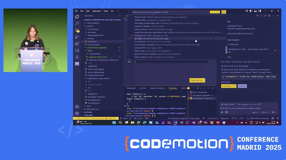 Gisela Torres (@0gis0) on Twitter photo ¡Hola developer 👋🏻! ¡Ya está disponible mi charla de <a href="/CodemoMadrid/">Codemotion Madrid</a> 2025! 🎥
Fue en mayo y, aunque han salido cosillas 🚀, lo que conté sigue tal cual (casi 😅)
👉 youtu.be/ecwBTkUE0VI?si…
¡Y ahora sí… casi finde! 🎉☀️
#Codemotion #Tech #GitHub #GitHubCopilot #MCP #IA #AI ¡Hola developer 👋🏻! ¡Ya está disponible mi charla de <a href="/CodemoMadrid/">Codemotion Madrid</a> 2025! 🎥
Fue en mayo y, aunque han salido cosillas 🚀, lo que conté sigue tal cual (casi 😅)
👉 youtu.be/ecwBTkUE0VI?si…
¡Y ahora sí… casi finde! 🎉☀️
#Codemotion #Tech #GitHub #GitHubCopilot #MCP #IA #AI