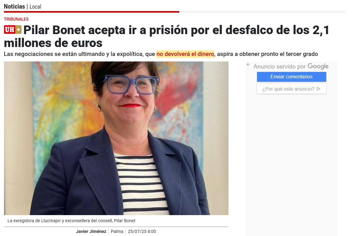 carlesmeg80's tweet image. Una vez más, falla el código penal... mensaje claro, roba que total, pagas un buen abogado con lo robado, y no entras en la cárcel, y de hacerlo, te sale a cuenta...